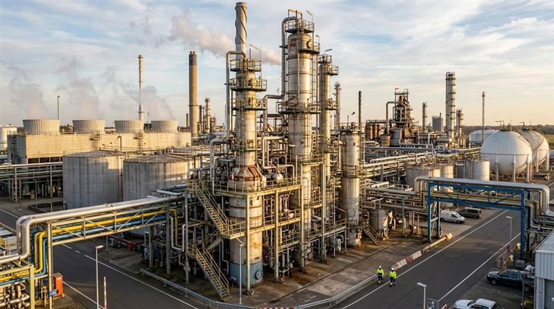 Chemical and petrochemical processing plant